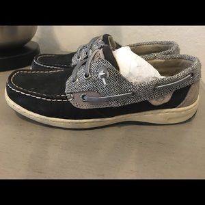 Sperry’s Herringbone Suede Slip On Boat Shoe
